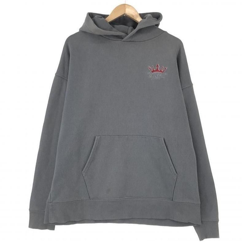 【中古】9090 King Logo Hoodie L グレー ナインティナインティ[10]