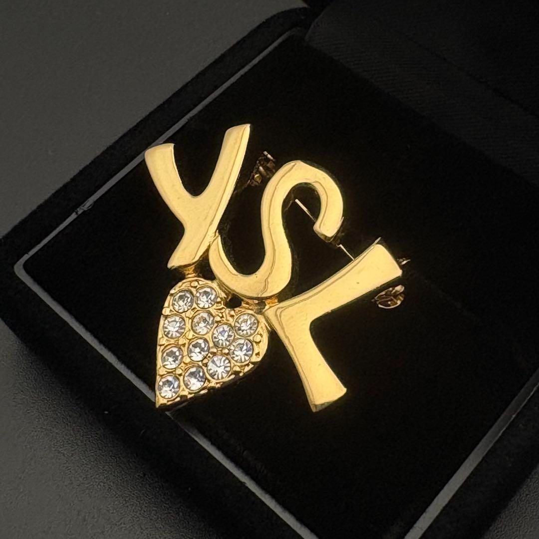 ✨未使用保管品✨Yves Saint Laurent ハート ラインストーン ✨未使用保管品✨Yves Saint Laurent ハート ラインストーン