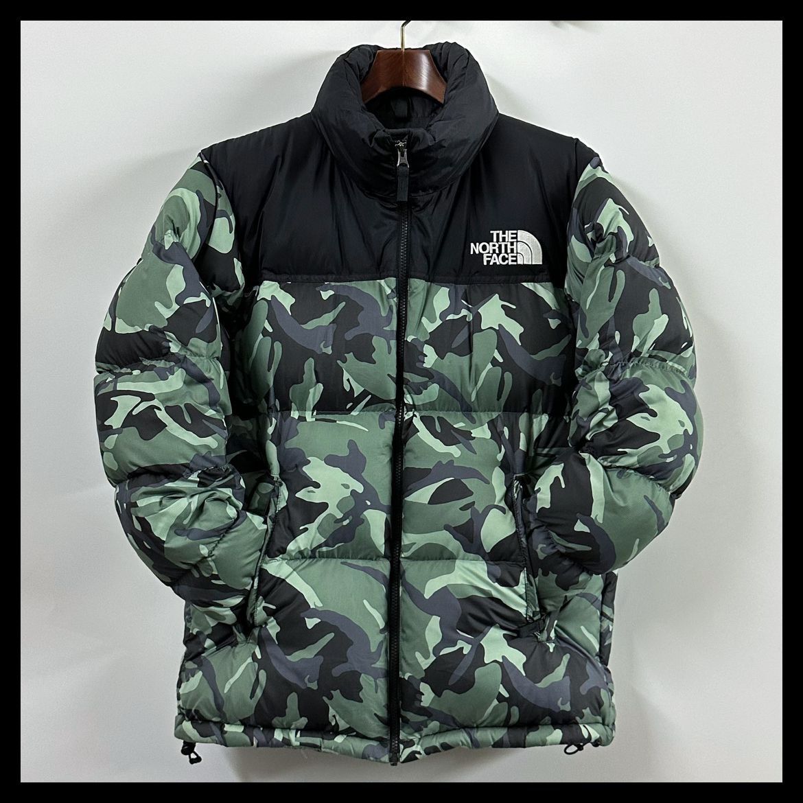 THE NORTH FACE ノースフェイス ヌプシ ダウンジャケット 青迷彩 美品