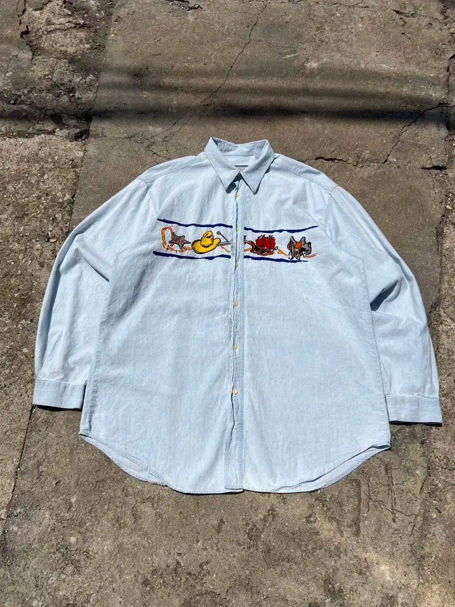 1990s MORE ＆ EMBROIDERY エンブロイダリーデニムシャツ