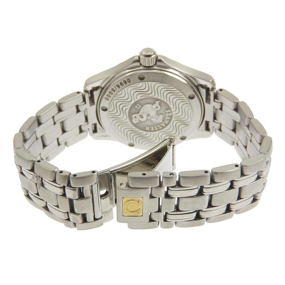 【OMEGA】オメガ シーマスター ジャックマイヨール 2500.80 ステンレススチール ネイビー 自動巻き メンズ ネイビー文字盤 腕時計
