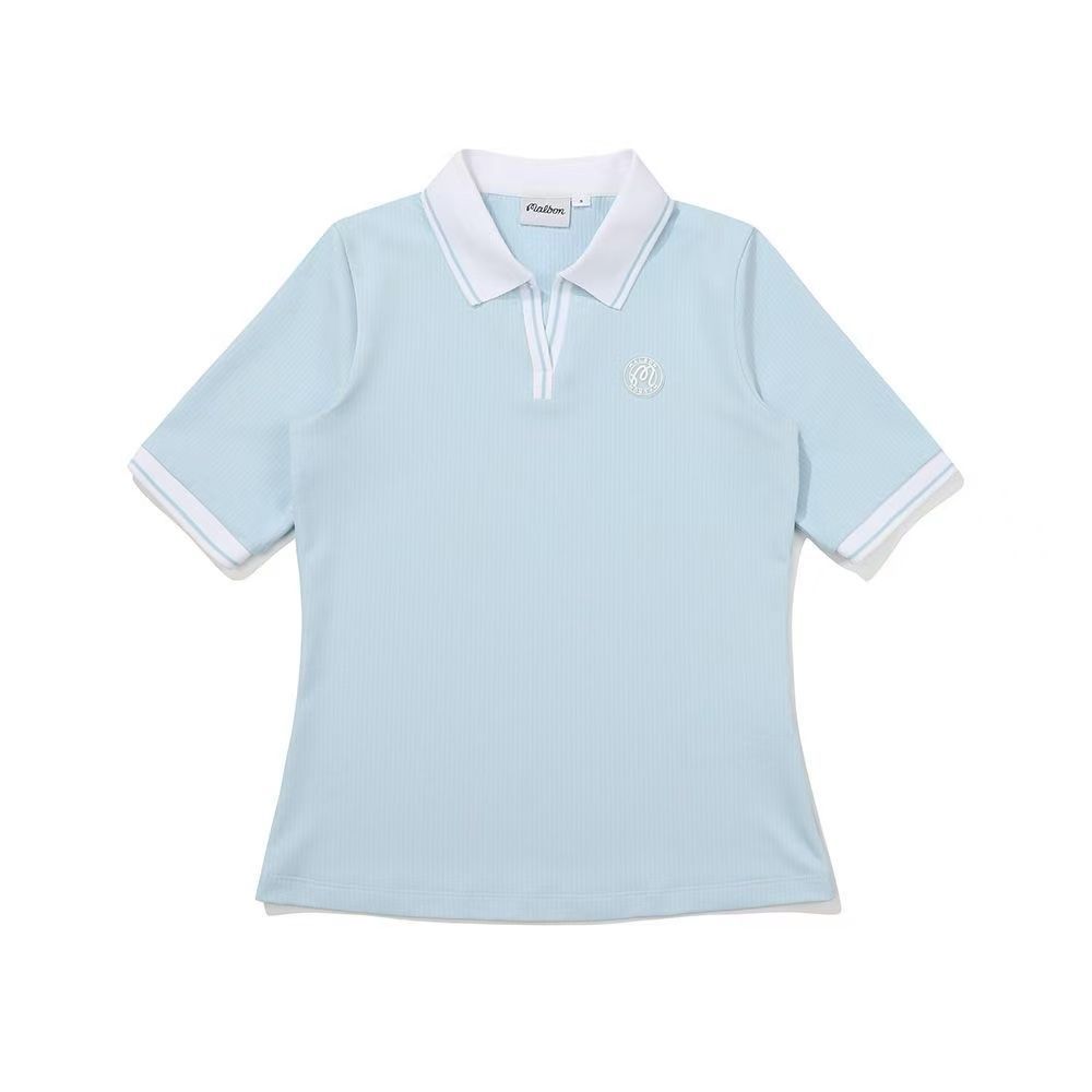 malbon golf ポロシャツ ゴルフウェア 半袖 夏 練習用 通気性