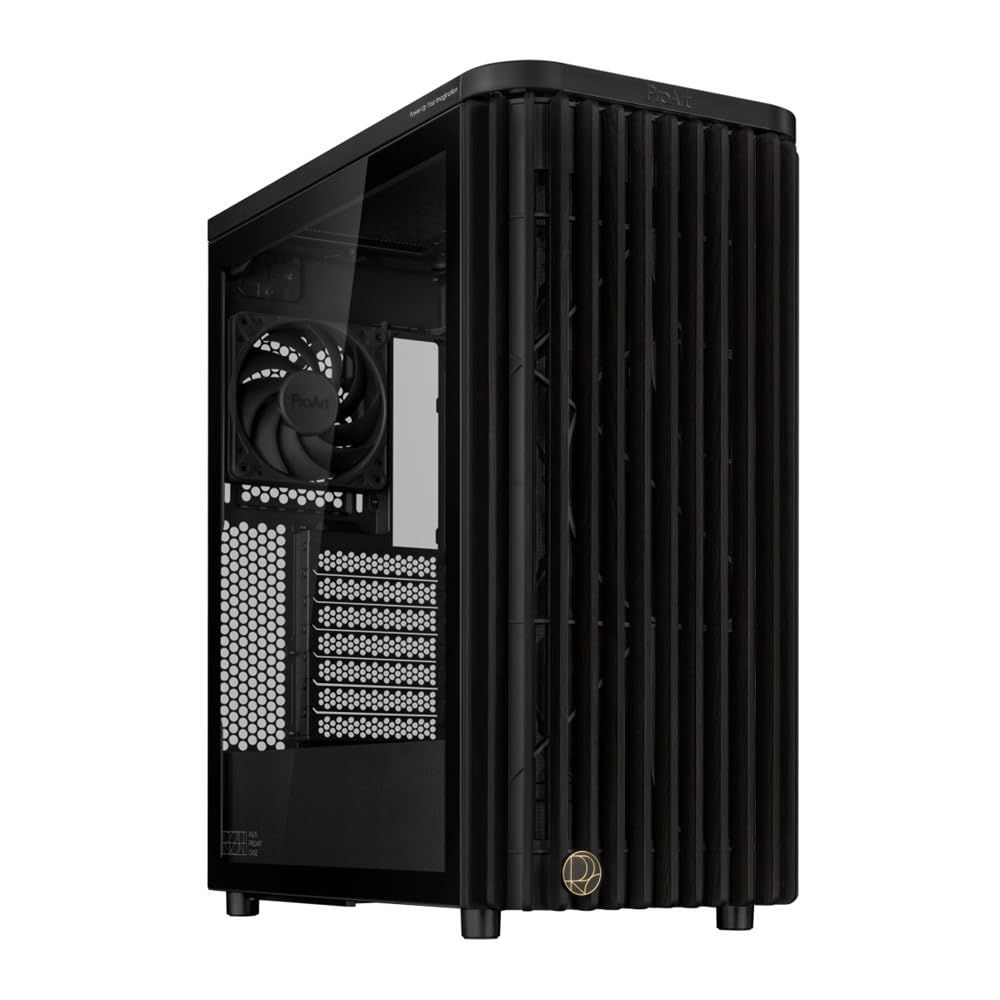 ASUS ProArt PA401 WOOD TG BK ATX 対応 ミドルタワー PCケース 木製フロント 強化ガラス製サイドパネル 正規代理店品