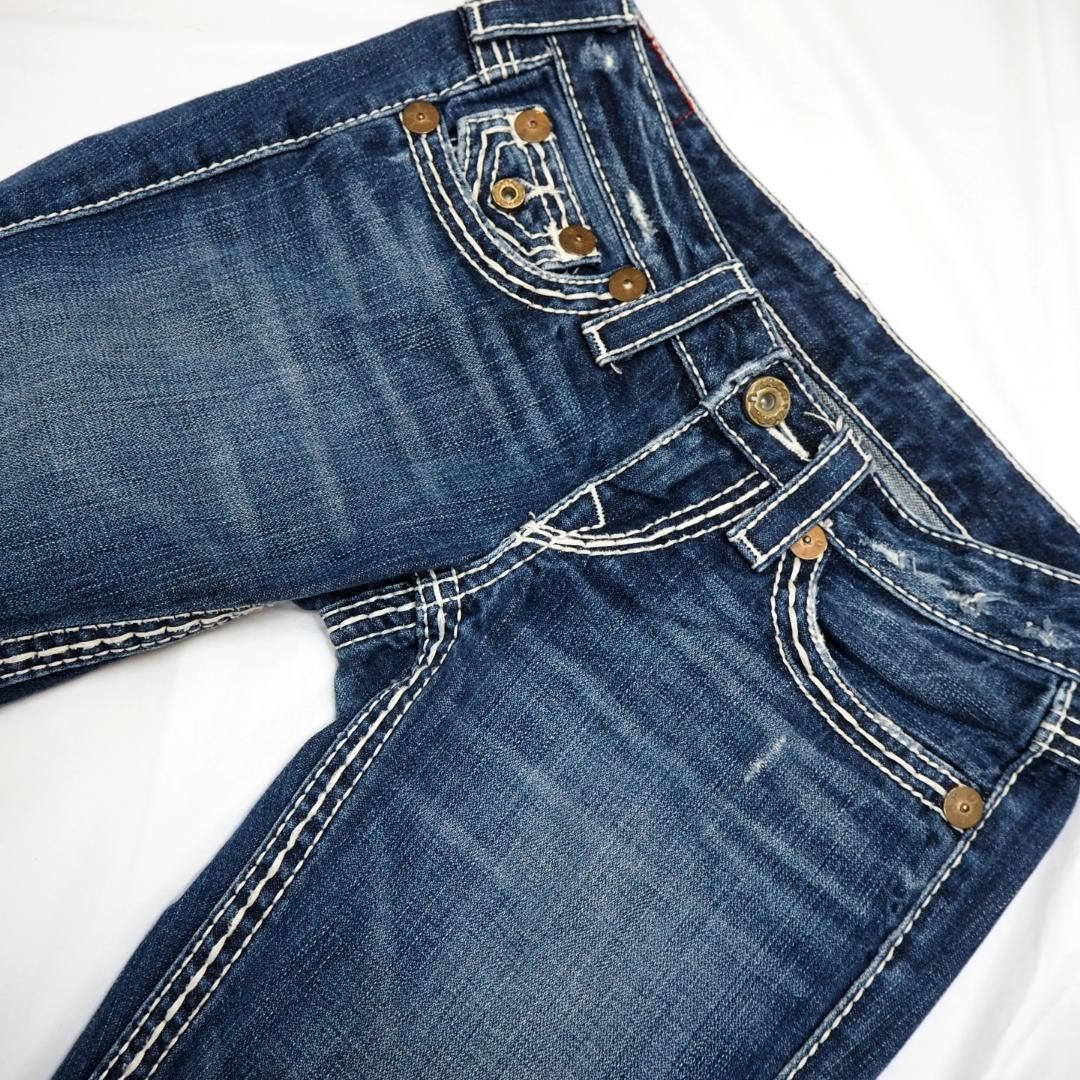 米国製TRUE RELIGION JOEY BIG 7フレア デニムw25ブルー - パンツ