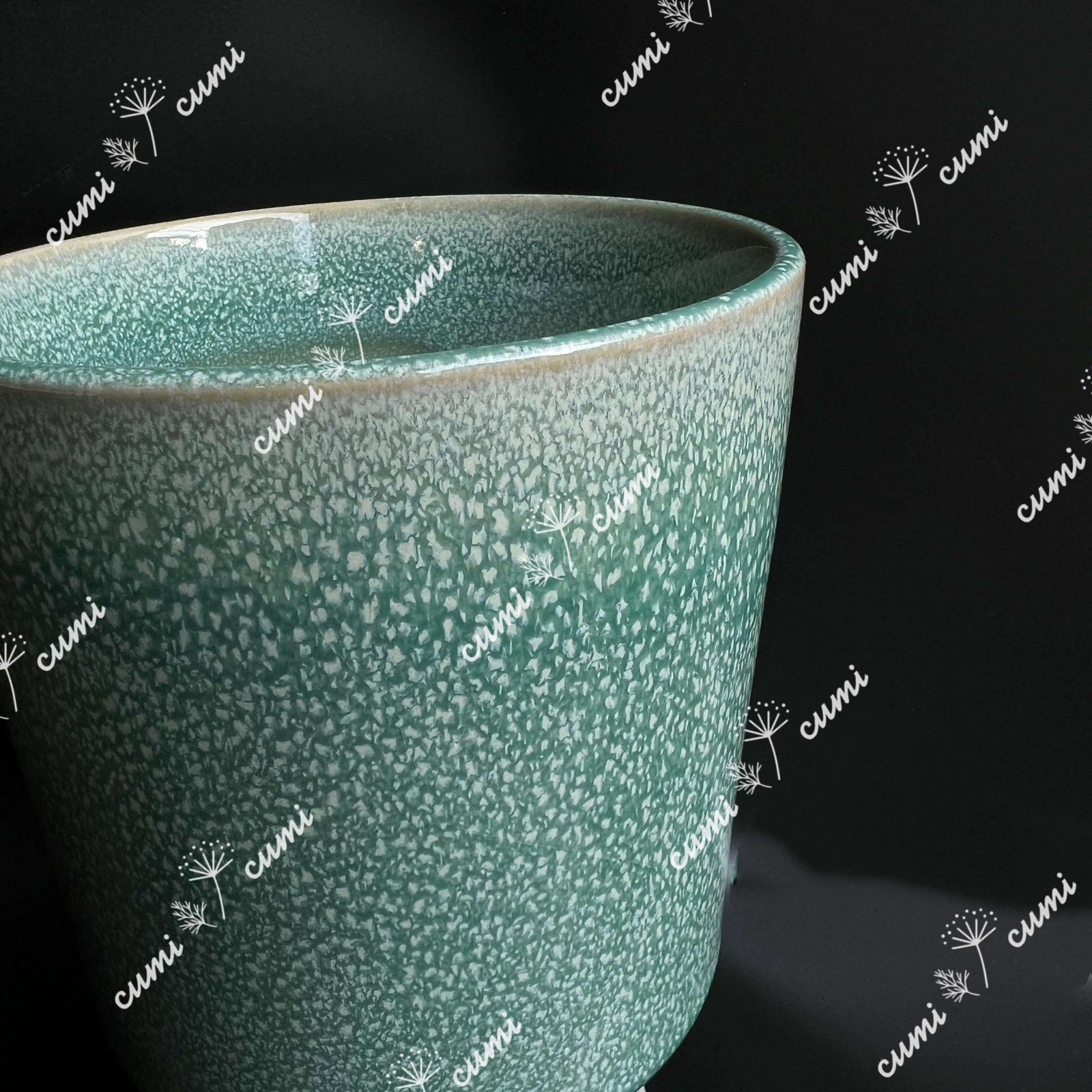 N0028  アメリカ 【大】7号 足つき陶器  窯変 植木鉢 室内 陶器鉢 多肉 植物 鉢植え 激安 レア インテリア プレゼント 海外 盆栽 おすすめ プランター 人気 デザイン 観葉植物