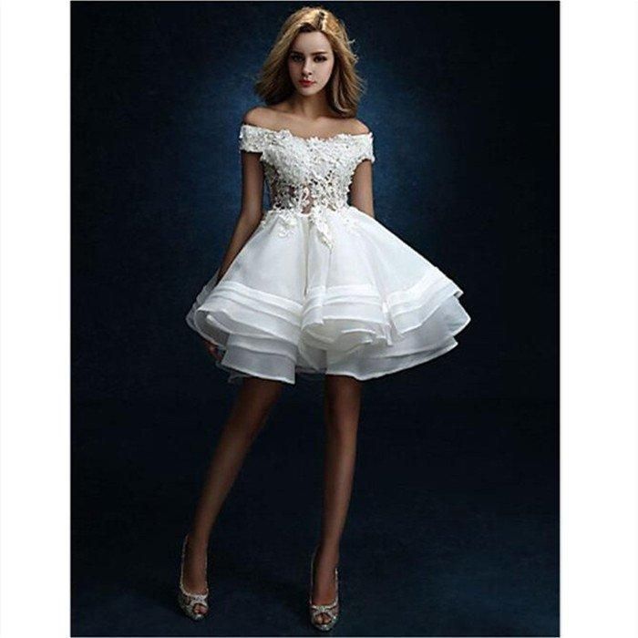 ミニ丈ドレス 二次会 ウェディグドレス 花嫁 パーティドレス 結婚式 白 ワンピース 演奏会 大きいサイズ 小さいサイズ ドレス 発表会 安い