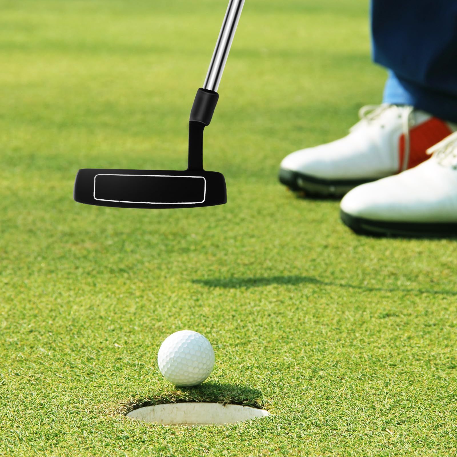 レディース メンズ 保護ヘッドカバー付属 右利き 高精度アライメント 快適グリップ マレットパター Mallet GYMAX Putter