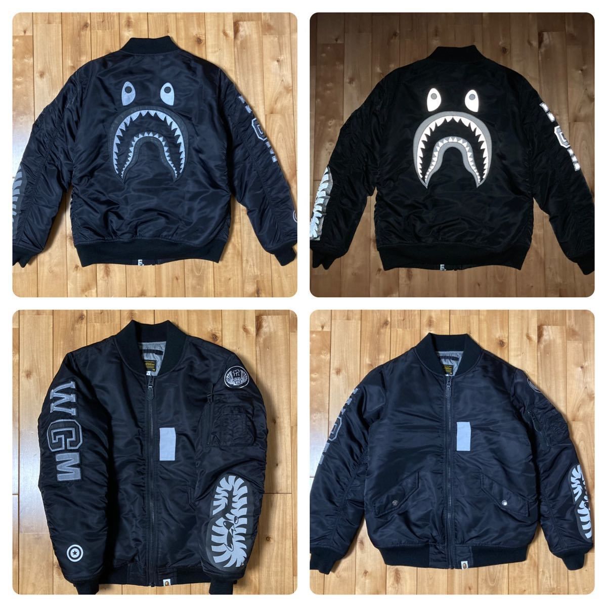 リフレクター シャーク MA-1 ジャケット BAPE shark ベイプ - メルカリ