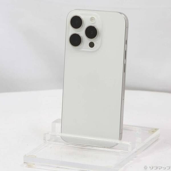 〔中古品〕iPhone15 Pro 256GB ホワイトチタニウム MTUD3J／A SIMフリー【258】