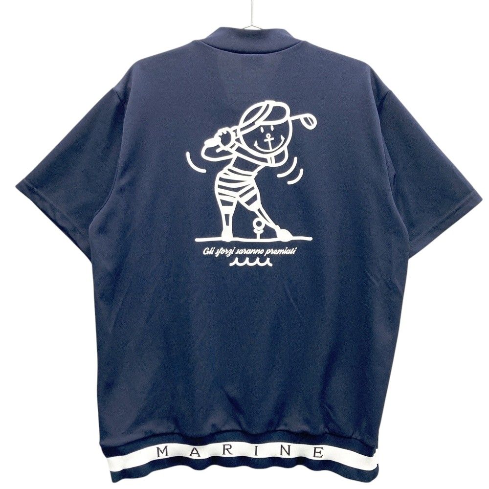 サイズ 7 MUTA MARINE ムータマリン モックネック半袖Tシャツ ネイビー系 240101517735 ゴルフウェア メンズ ストスト