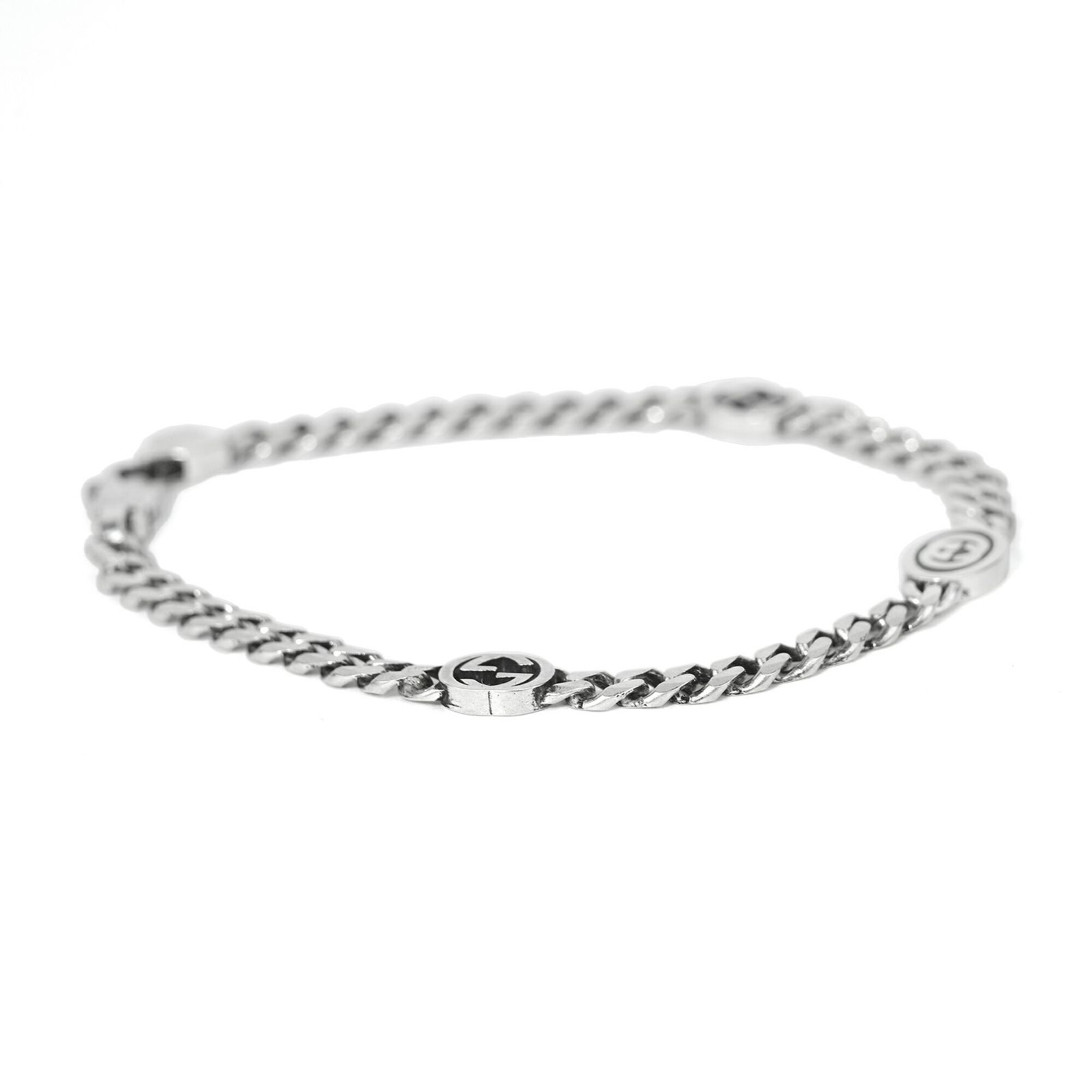 新品 グッチ GUCCI ブレスレット インターロッキングG アルジェント  