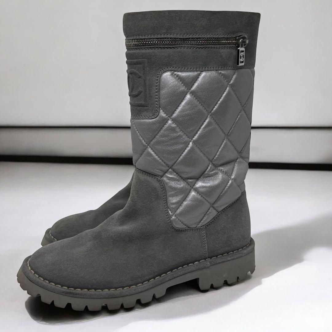 CHANEL シャネル ココ コクーン ブーツ ココマーク キルティング