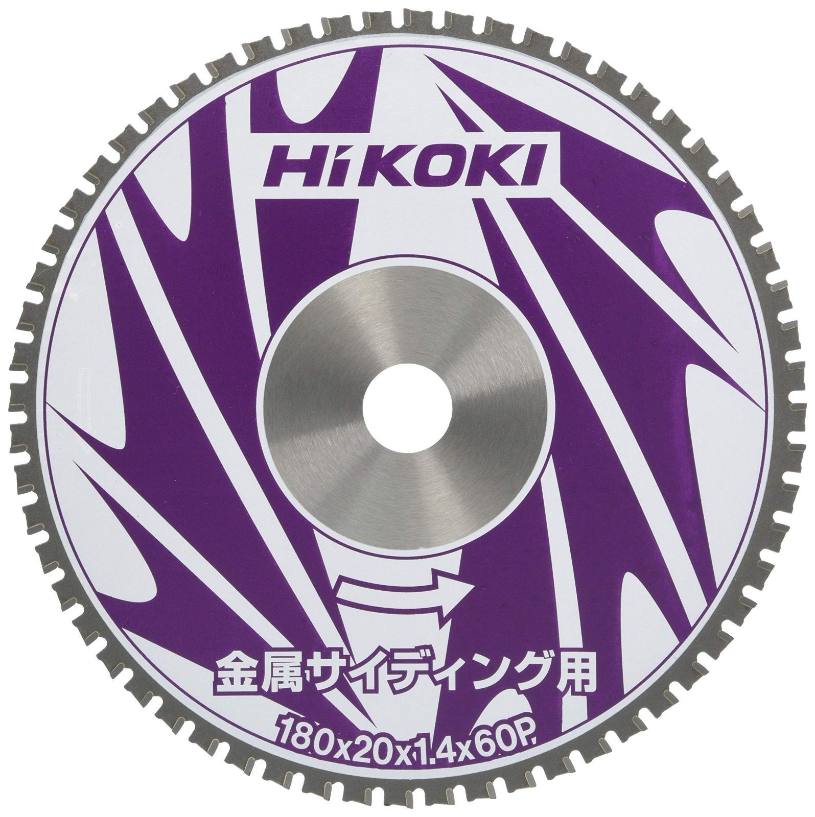 径180mm 穴径20mm 60枚刃 HiKOKIハイコーキ チップソー 金属サイディング用 径180mm 穴径20mm 60枚刃 丸のこCD7SA用 0033-1092