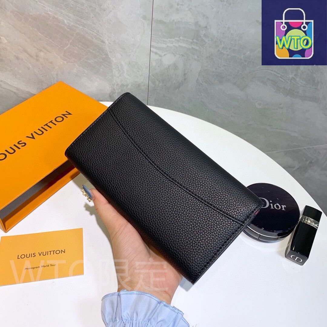 Louis Vuitton財布/革財布、両用バッグ財布、レイシ紋頭層牛革