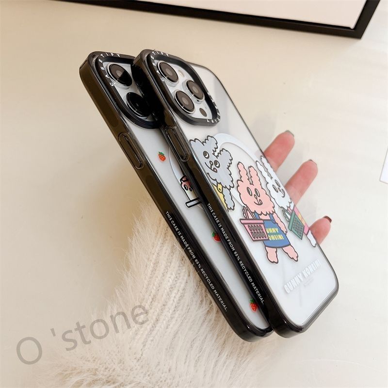 可愛い MagSafe対応 Graffiti ケースティファイ Rabbit 耐衝撃
