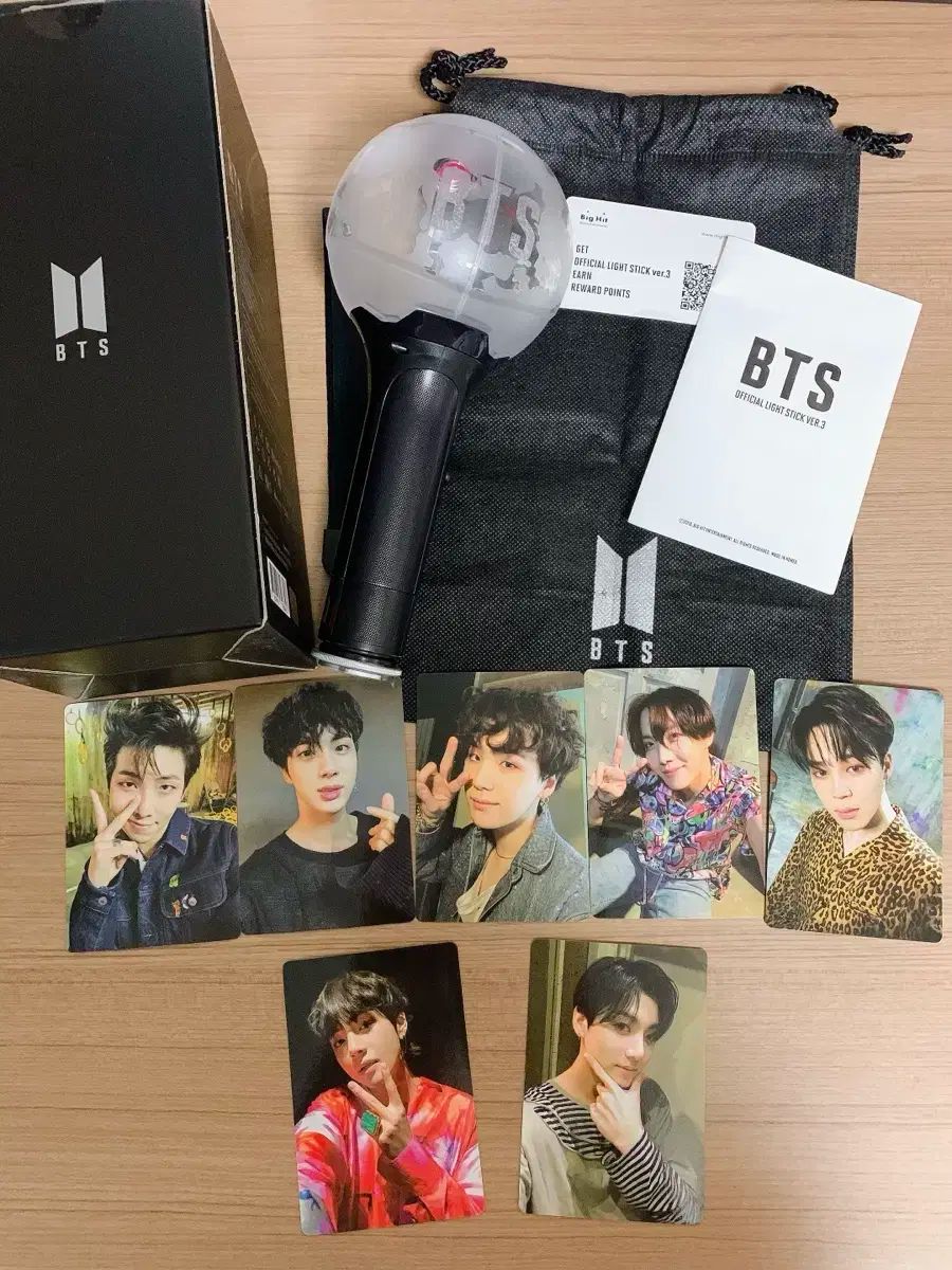 BTS ペンライト アミボム + フォトカード アミボム BTS ペンライト