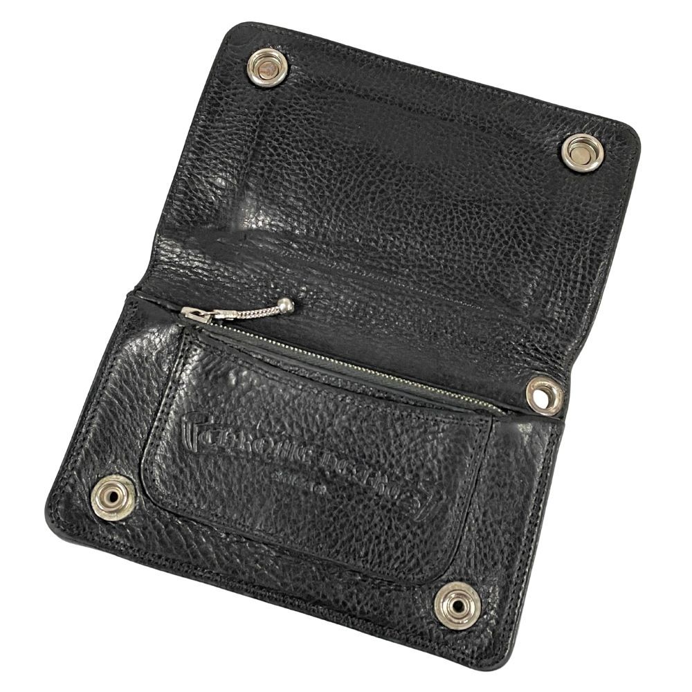 CHROME HEARTS 1ジップ クロスボールボタンレザーウォレット CHROME HEARTS クロムハーツ 1 ZIP 1ジップ クロスボールボタン
