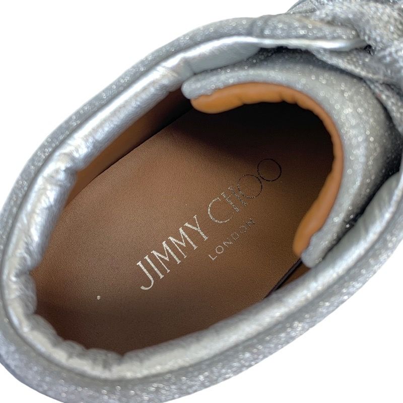 ジミーチュウ JIMMY CHOO スニーカー 靴 シューズ ラメ ロゴ レザー ...