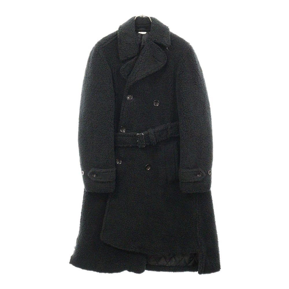 COMME des GARCONS HOMME PLUS (コムデギャルソンオムプリュス) 18AW 捻じれボアコート ダブル ベルト付き アウター  ブラック PB-C015