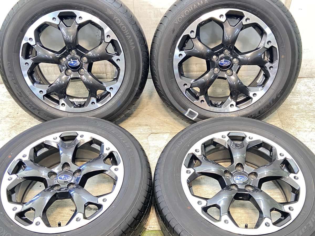 225/60R17 ヨコハマ ブルーアース E51A スバル純正 17x7.0 55 100-5穴