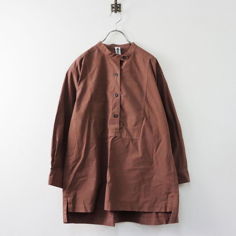 マーガレットハウエル MHL. シャツ ブラウス プルオーバー バンドカラー ra5227-1.jpg