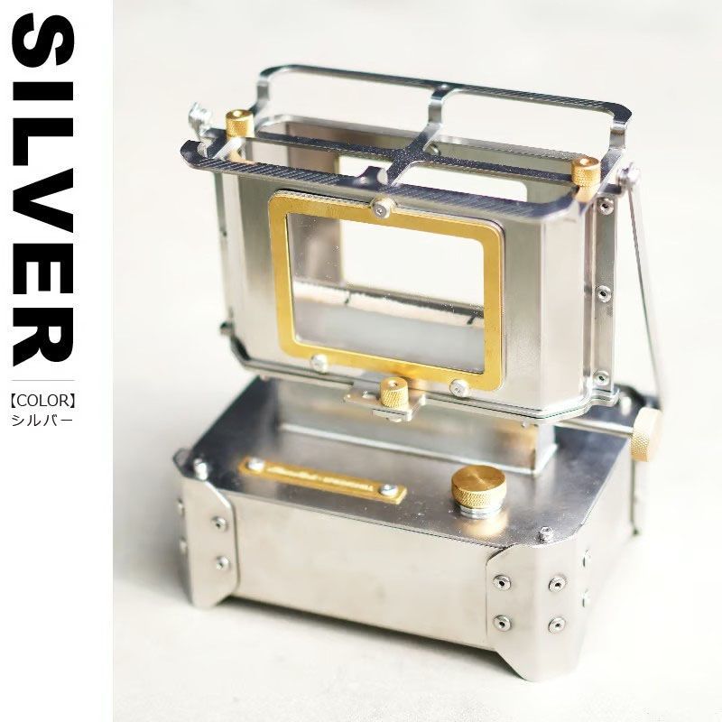 FIREWAVE シルバー カスタム柄プレート付 アイロンストーブ キャンプストーブ 灯油 パラフィンオイル キャンプ用品