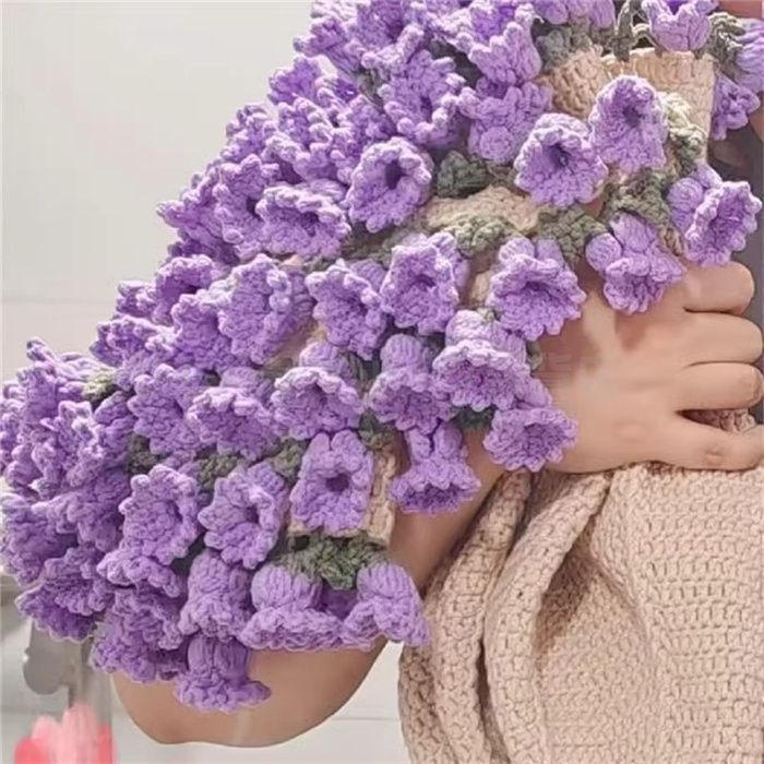 ひまわりのブーケブランケット ハンドメイド かぎ針編み 花束