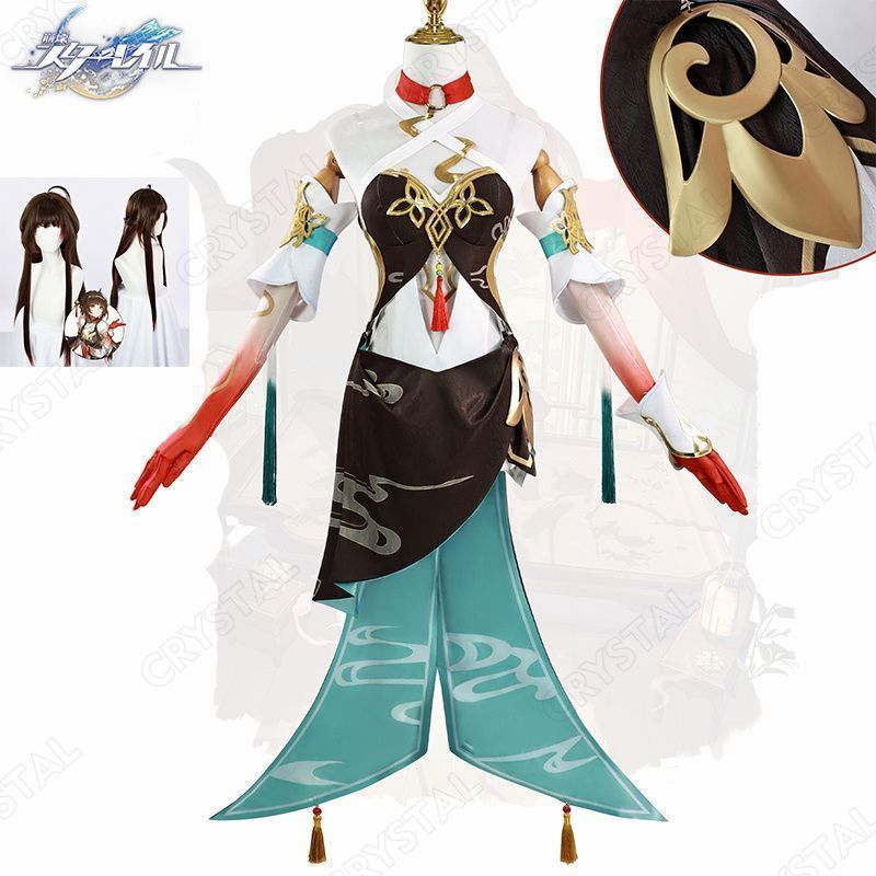 崩壊 スターレイル 霊砂|レイサ コスプレ衣装 ウイッグ付き 崩壊 スターレイル ヒロイン Lingsha コスプレ衣装 コスチューム ハロウィン ク