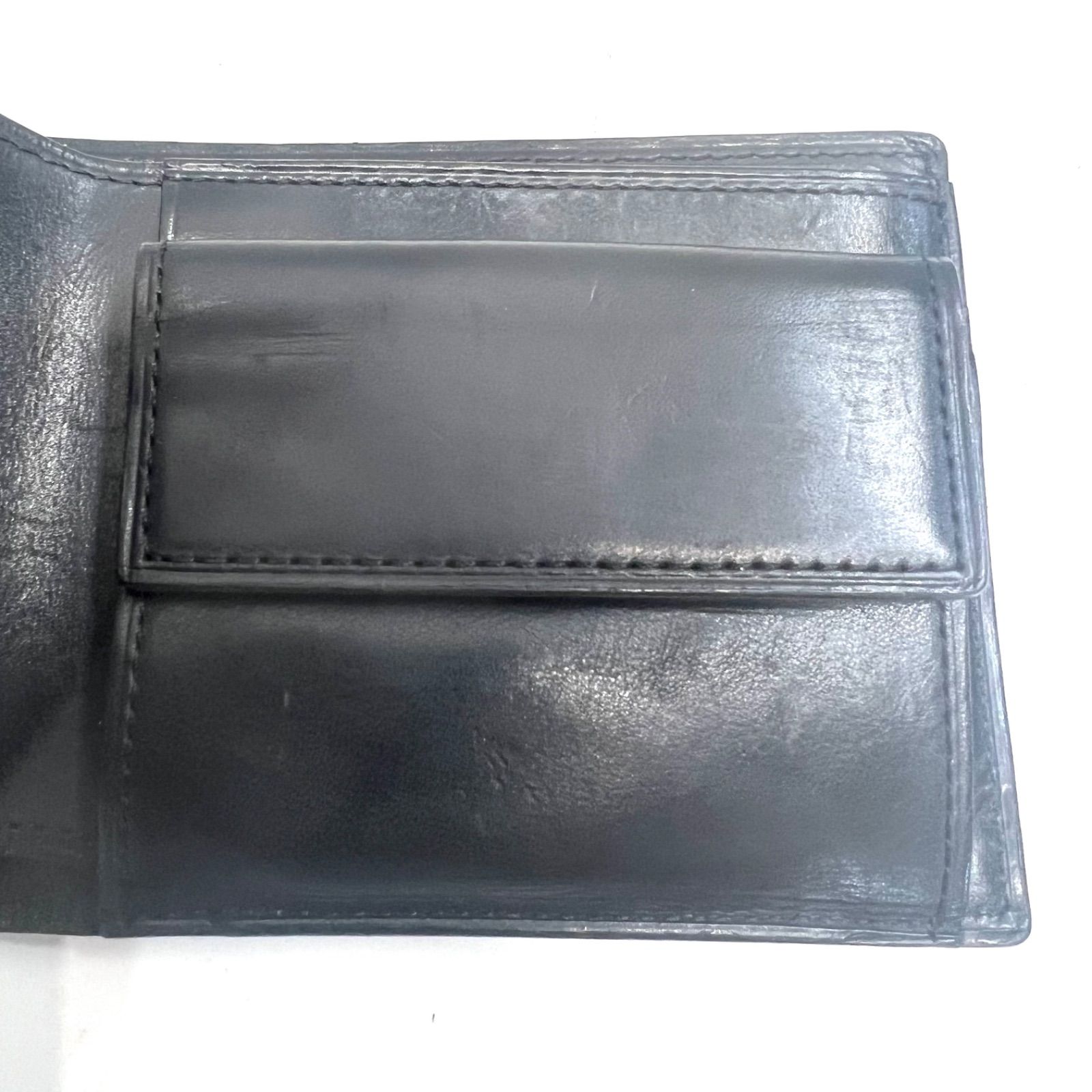 GANZO ガンゾ 折り財布 二つ折り レザー ブラック×イエロー メンズ GANZO ガンゾ 折り財布 二つ折り レザー ブラック×イエロー メンズ