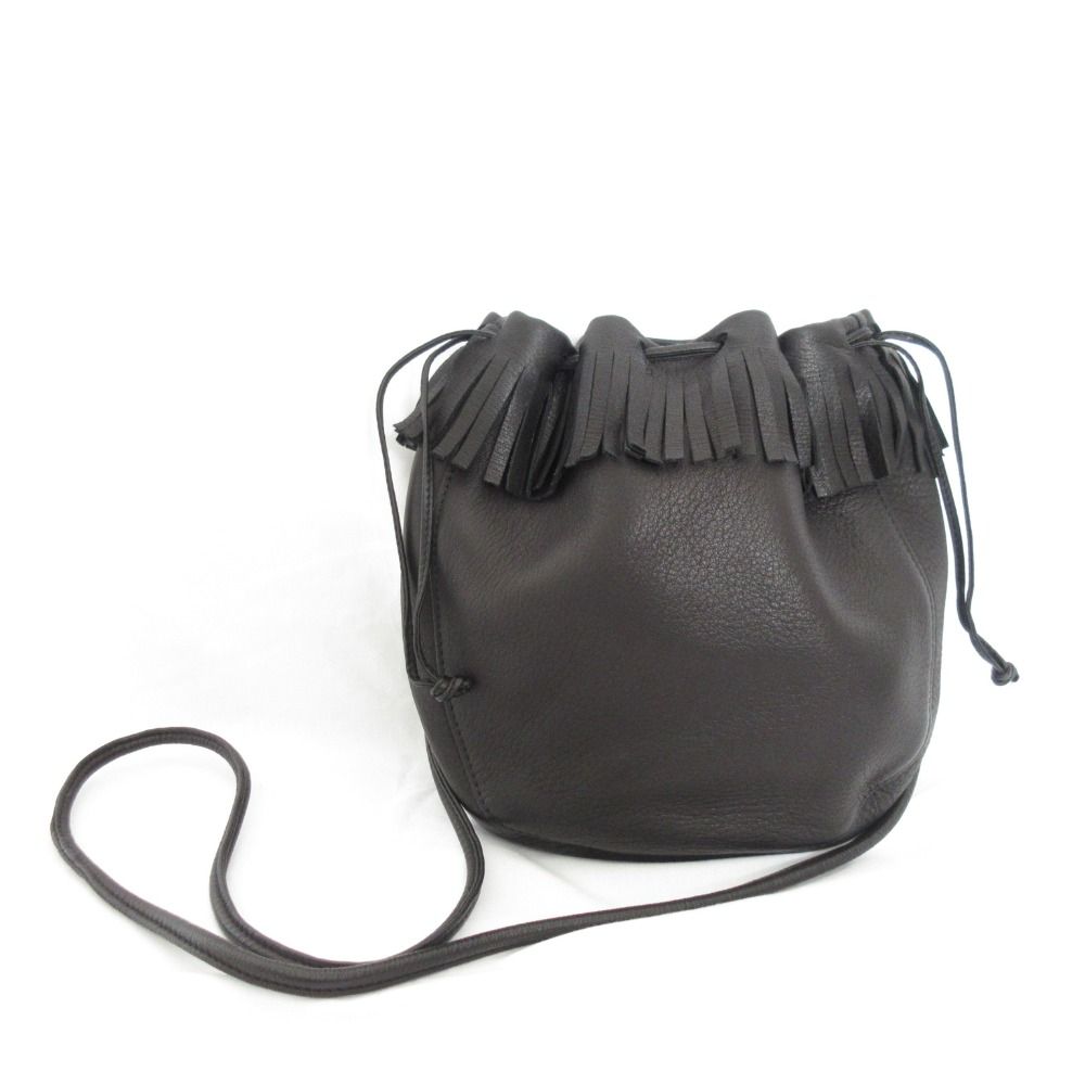美品 Aeta アエタ DEER FRINGE SHOULDER POUCH S ディアスキン 