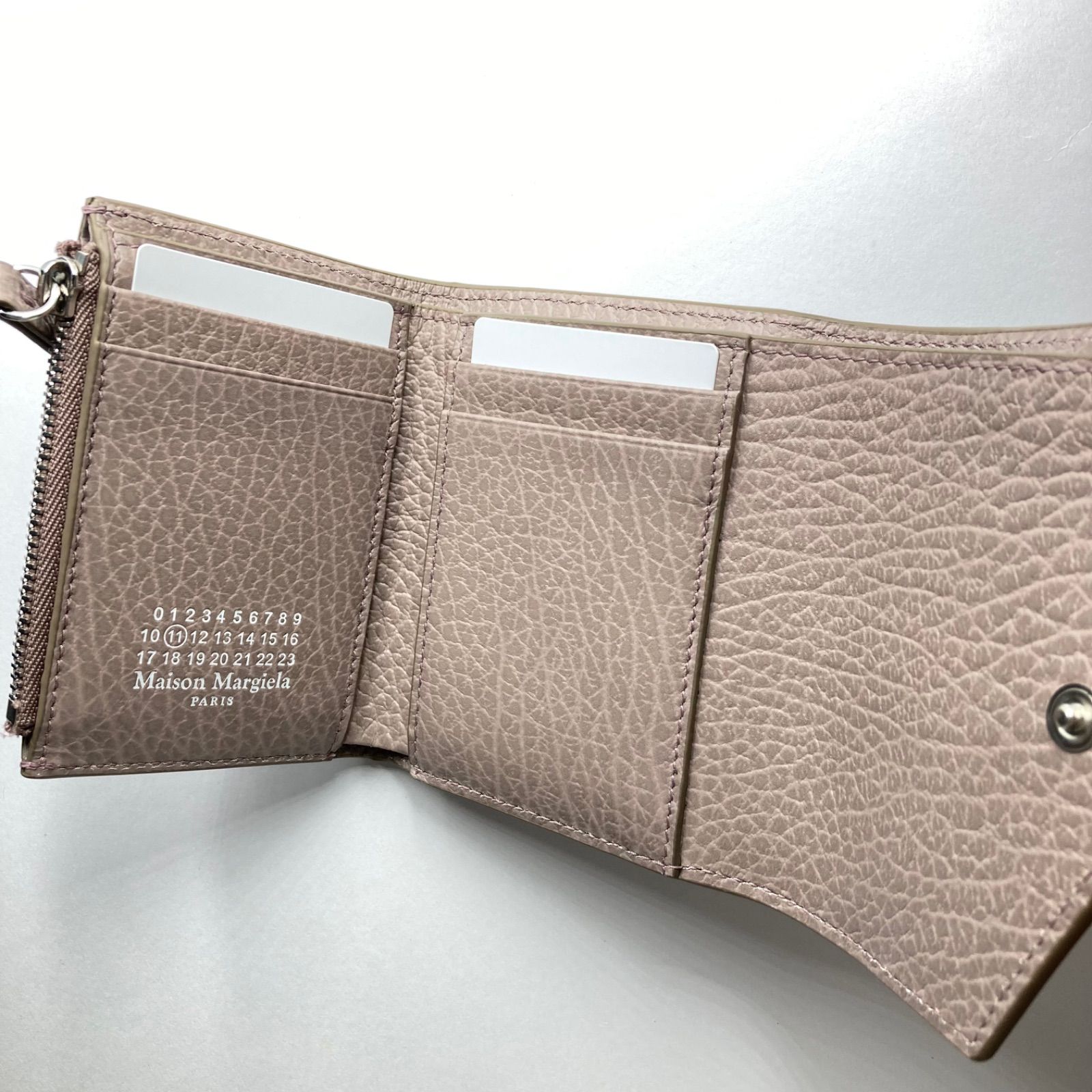 メゾンマルジェラ エンベロープ レザーウォレット 三つ折り財布 モーブ  