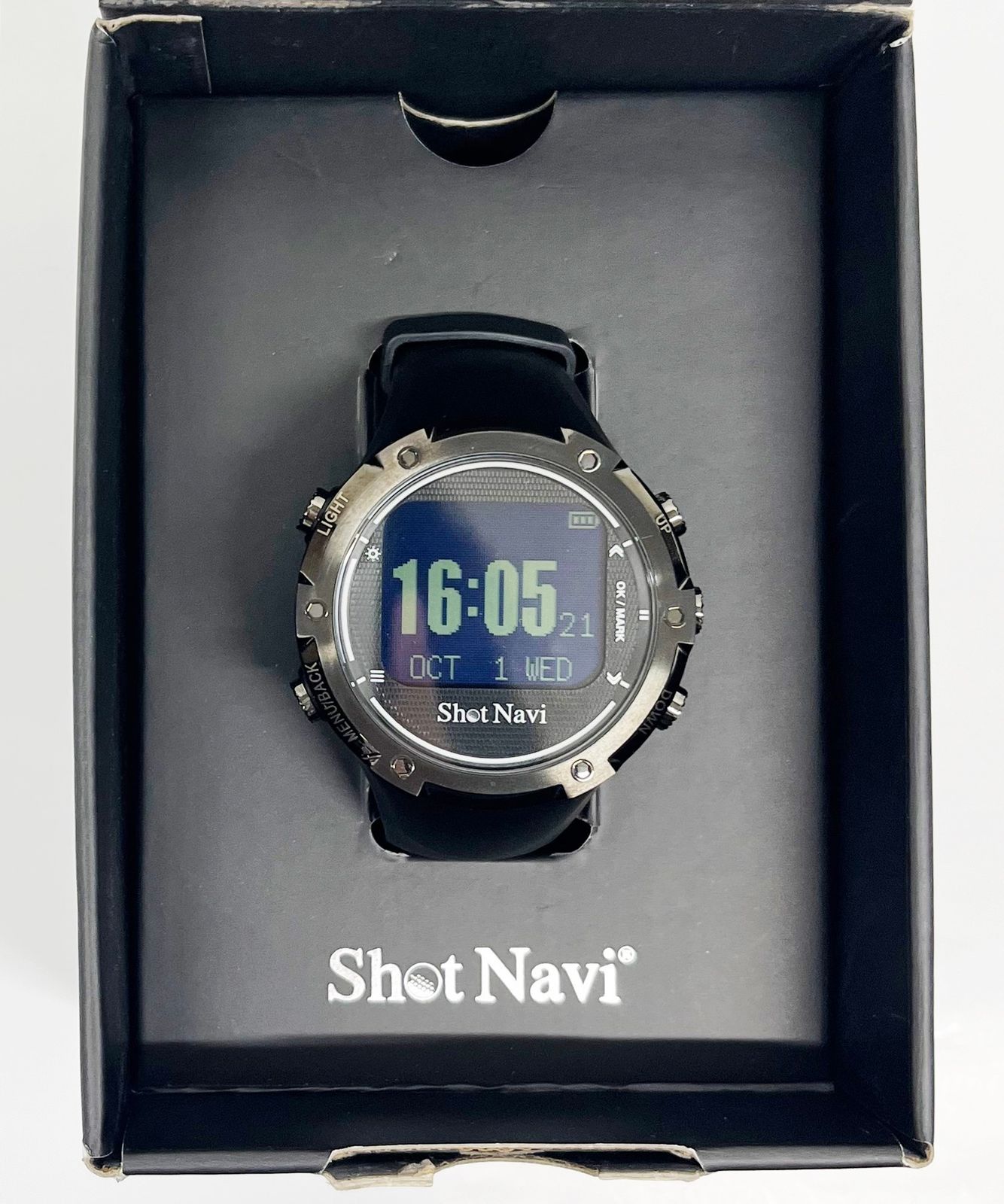 Shot Navi W1-GL ゴルフウォッチ GPSナビ ブラック ショットナビ R2509