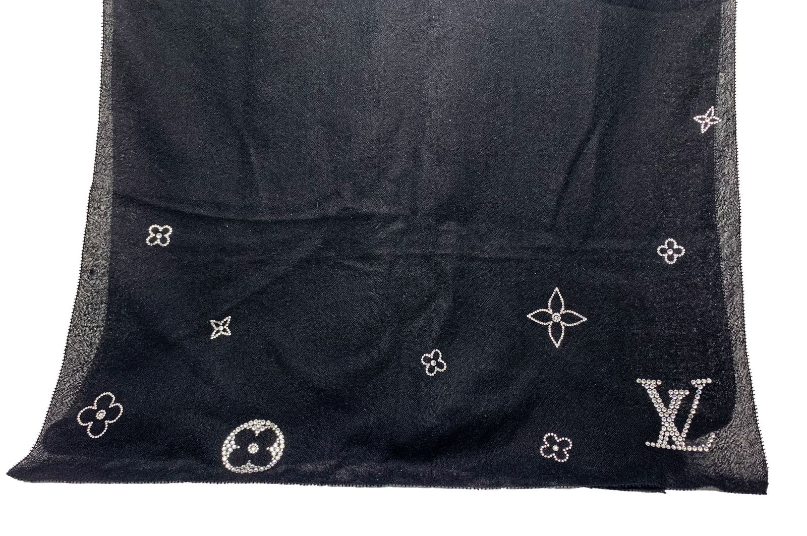 ルイヴィトン　ストール　エトール モンテカルロ　カシミヤ　スワロフスキー　黒 楽天市場】ルイヴィトン LOUIS VUITTON ストール エトール