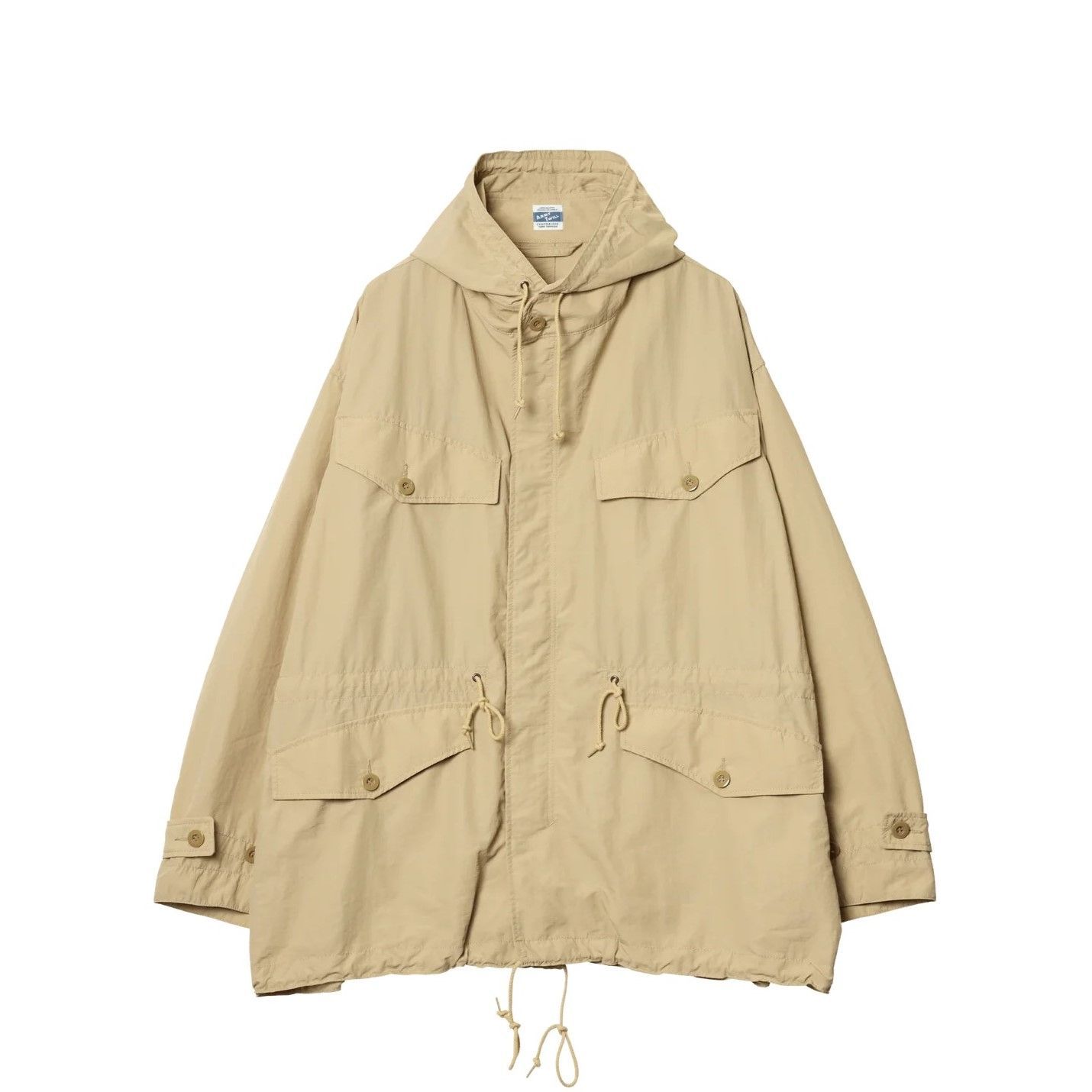 ARMY TWILL / Nylon OX Hooded Coat   BEIGE