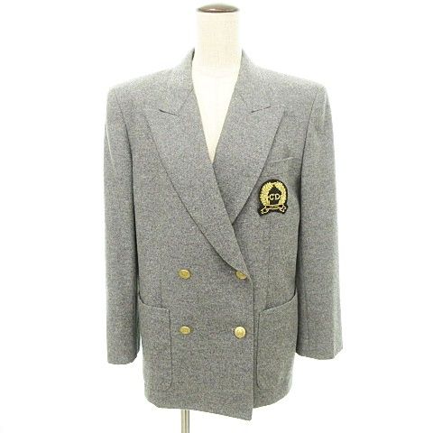 安心な クリスチャンディオール Christian Dior SPORTS ウール ジャケット ダブル 正規 Y-TK03 Mサイズ グレー