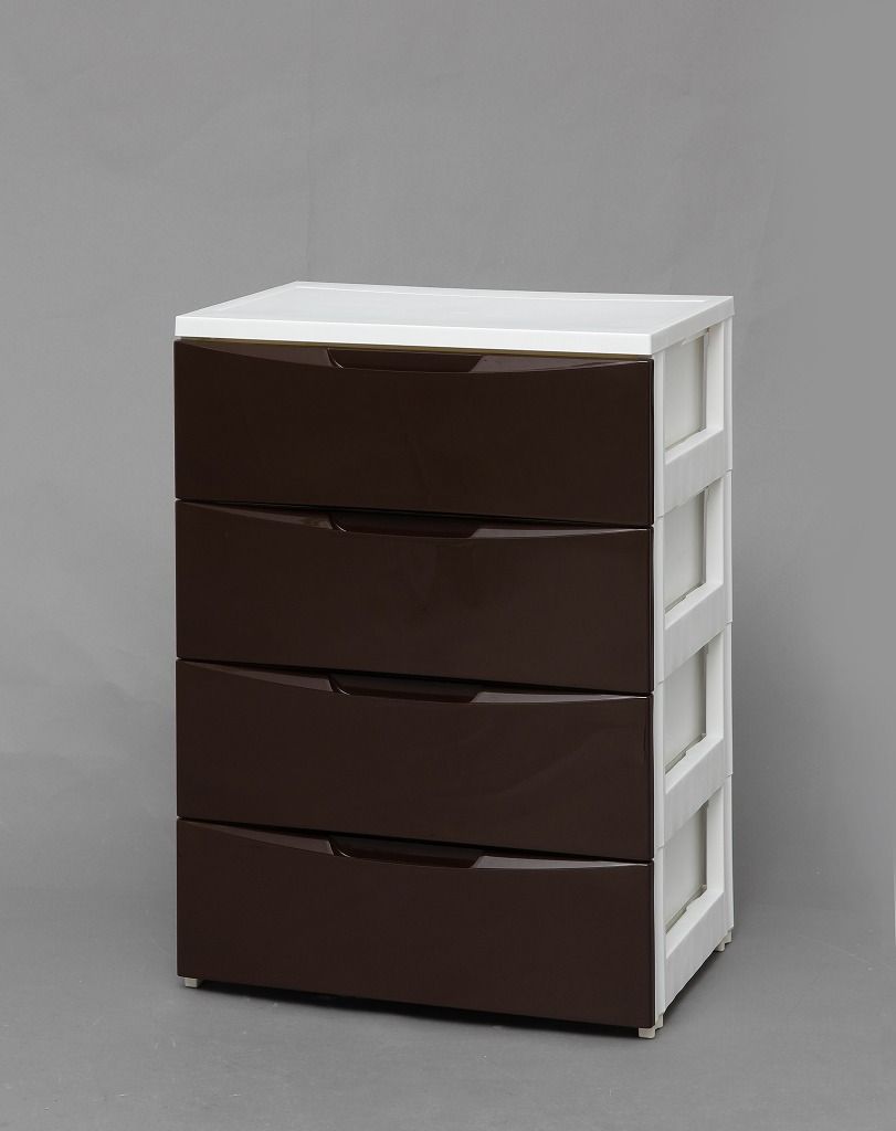 アイリスオーヤマ チェスト 4段 幅55×奥行41×高さ80.5cm ホワイト ブラウン COD-554 IRIS OHYAMA