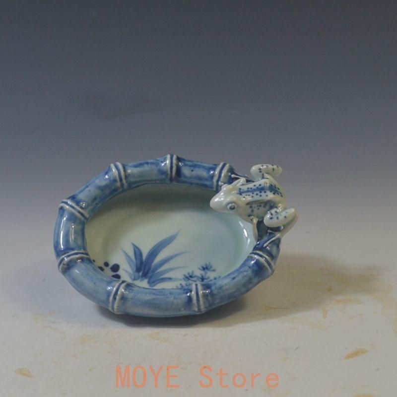 景徳鎮 陶磁器 手制蛙池 筆洗 灰皿 書道具 文房具 現代工芸品 美術品 置物 景徳鎮 陶磁器 手制蛙池 筆洗 灰皿 書道具 文房具 現代工芸品