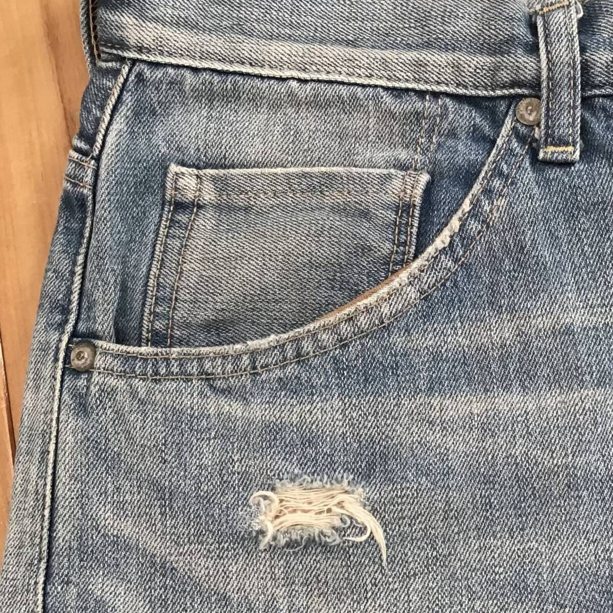 エイプ bape デニム ジーンズ ダメージ Sサイズ BAPE DAMAGE DENIM 