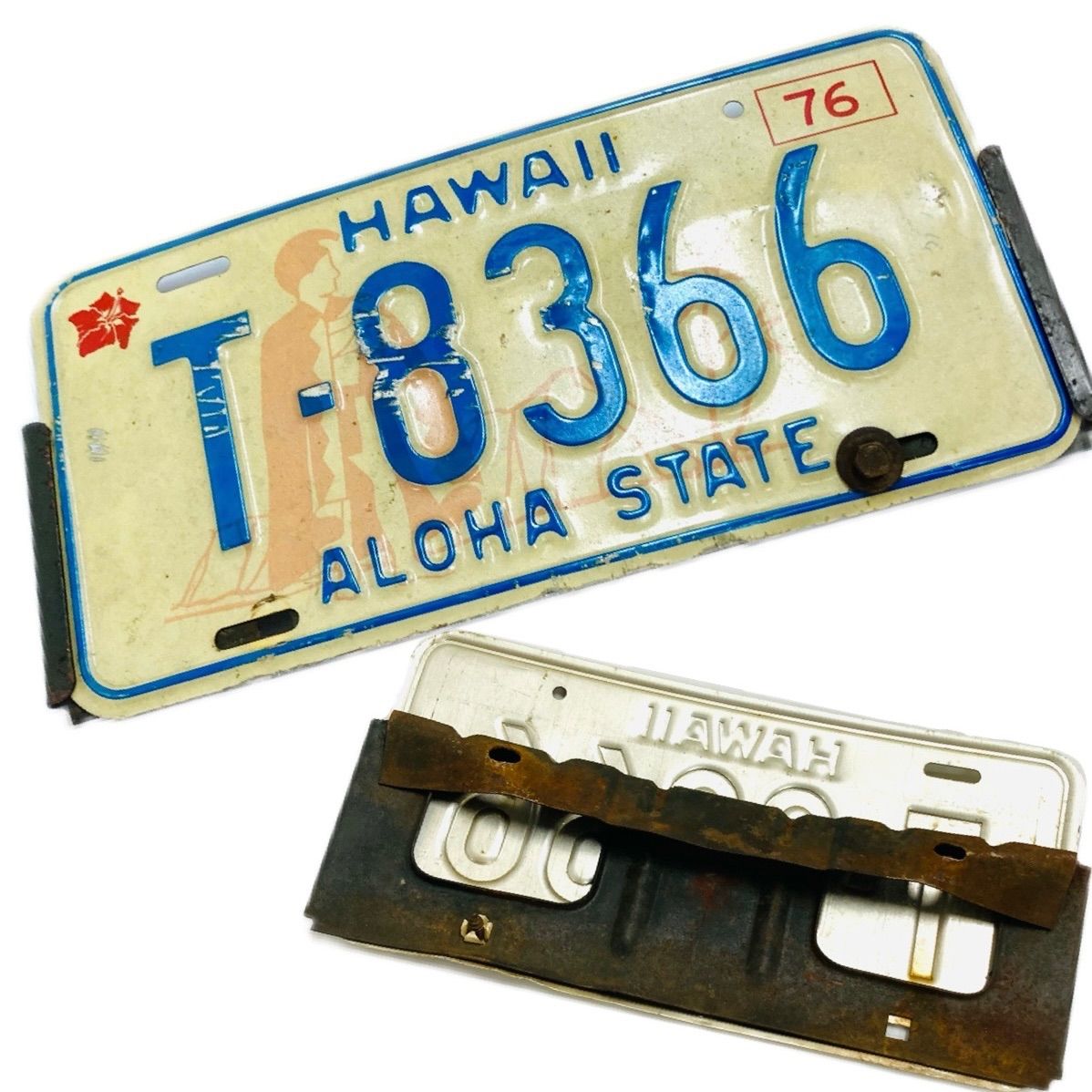 ハワイのナンバープレート【超レア バイクのプレート】ハワイのナンバー・プレート：ヴィンテージ品