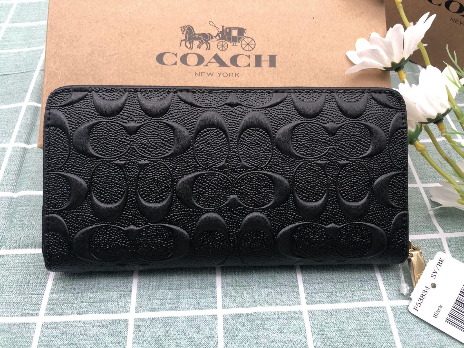 コーチ COACH 財布 長財布 新品 未使用 ロゴ シグネチャー レザー