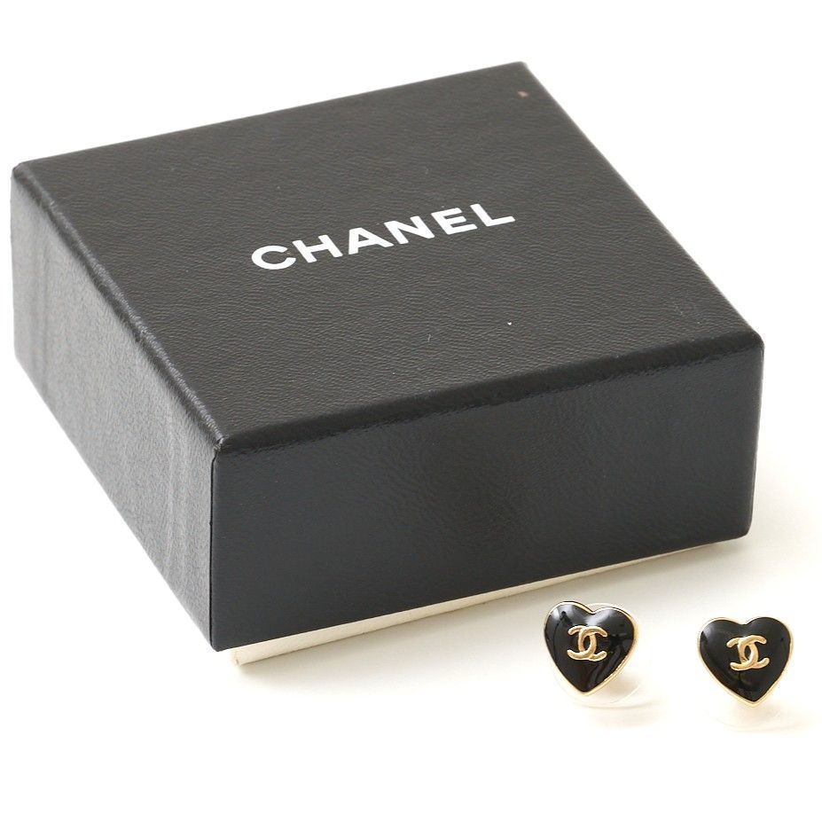 CHANEL シャネル ココマーク ハートモチーフ ピアス イヤリング GP 