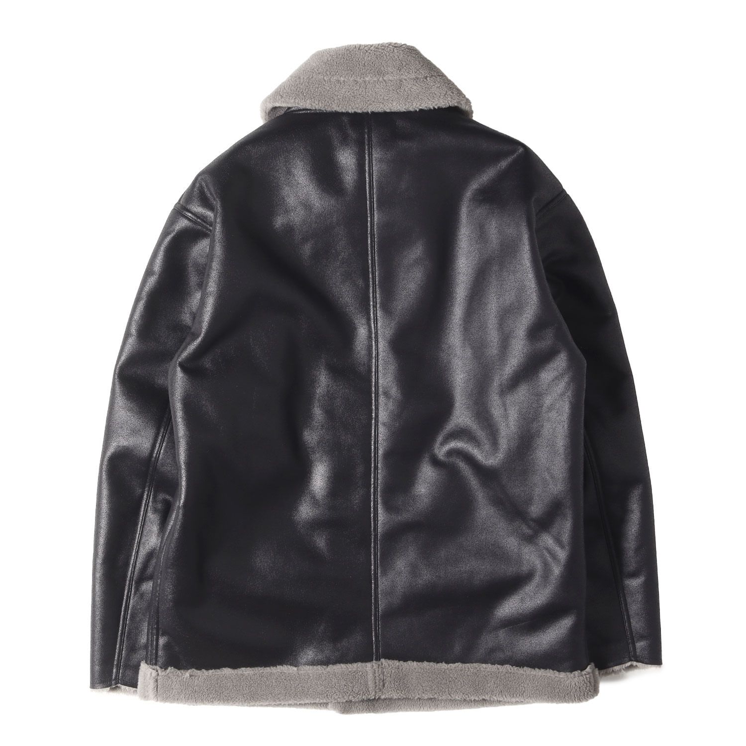 TAKEO KIKUCHI タケオキクチ ジャケット ブラック 黒 サイズ M フェイクムートン ライダースジャケット アウター ブルゾン 上着 メンズ