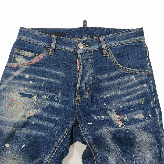 美品 20AW ディースクエアード DSQUARED2 ペイント リペア加工 