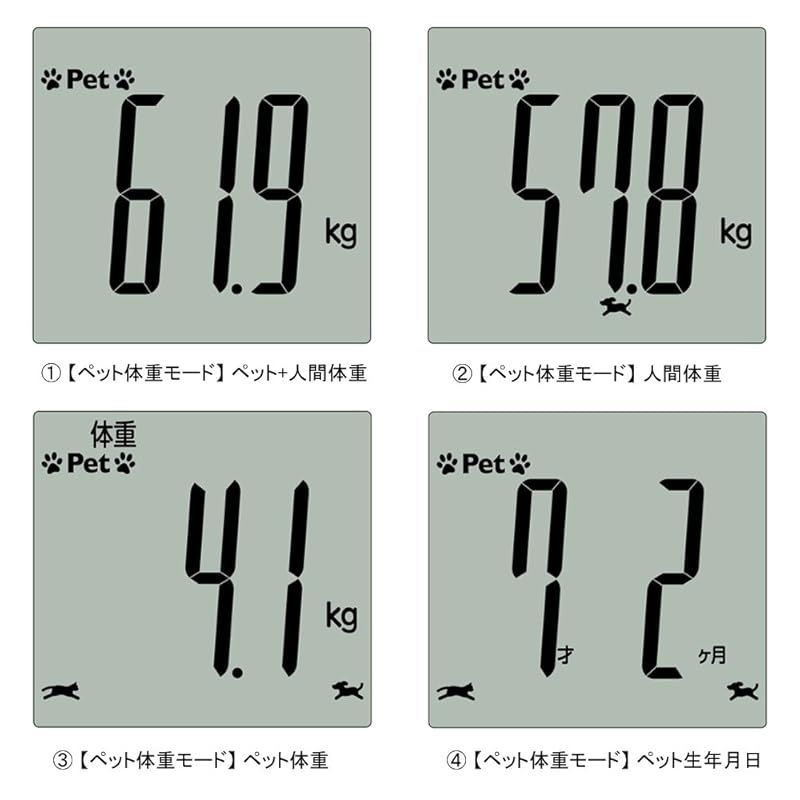 TANITA ペットの体重がはかれる ペットモード 付 - 乗った人をピタリと当てる 乗るピタ機能 搭載 体組成計 インナースキャン アイボリー BC-755-IV 0 KANDAIZUMI_COM