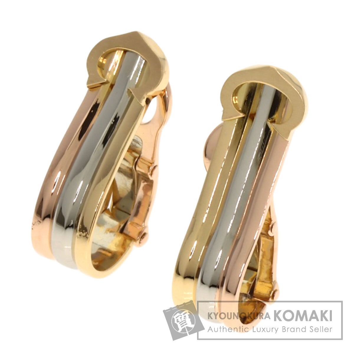 CARTIER カルティエ 2C イヤリング K18YG K18WG K18PG レディース