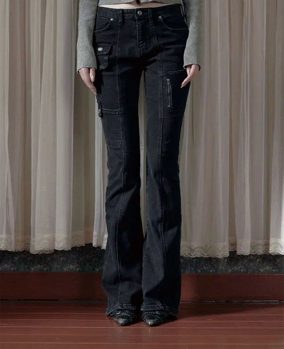 BOHEMSEO ボヘミアンソウル サイドポケット ブーツカット パンツ ディープ グレー M 2