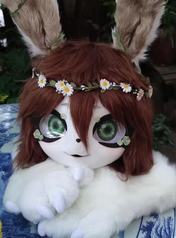 着ぐるみヘッド kigurumi NO.101 うさぎ ブラウン ファースーツ 全頭ヘッド ケモノ マスク ぬいぐるみ コスプレ コスチューム