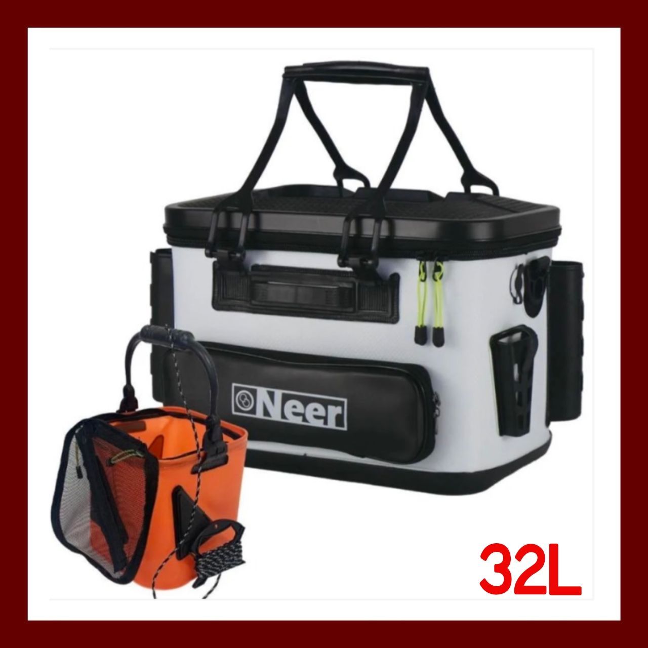 ★【新品】バッカン 32L ホワイト 白 EVA タックルボックス 釣り