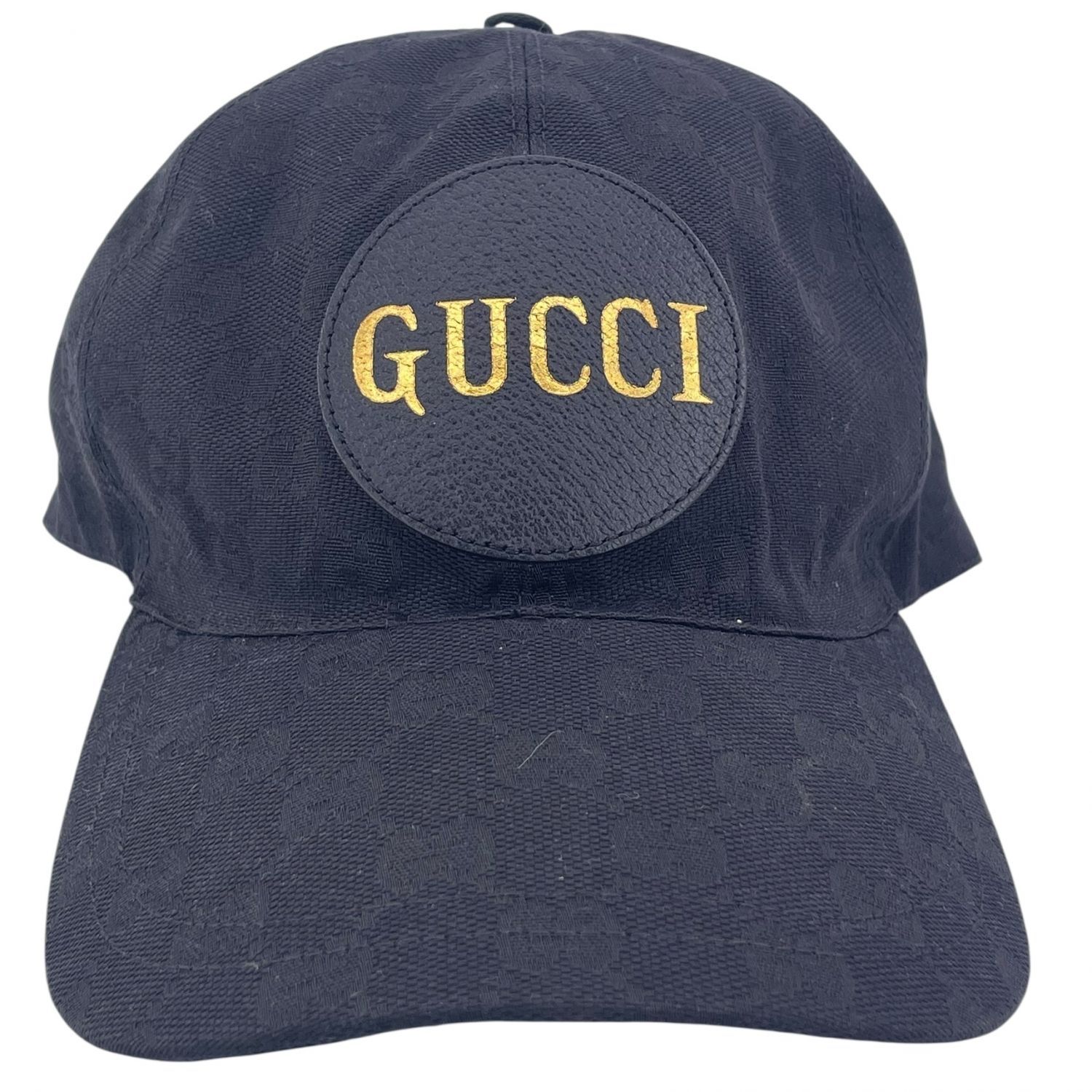 GUCCI グッチ 627114 GGキャンバス ベースボールキャップ ブラック メンズ 25031598 KJ
