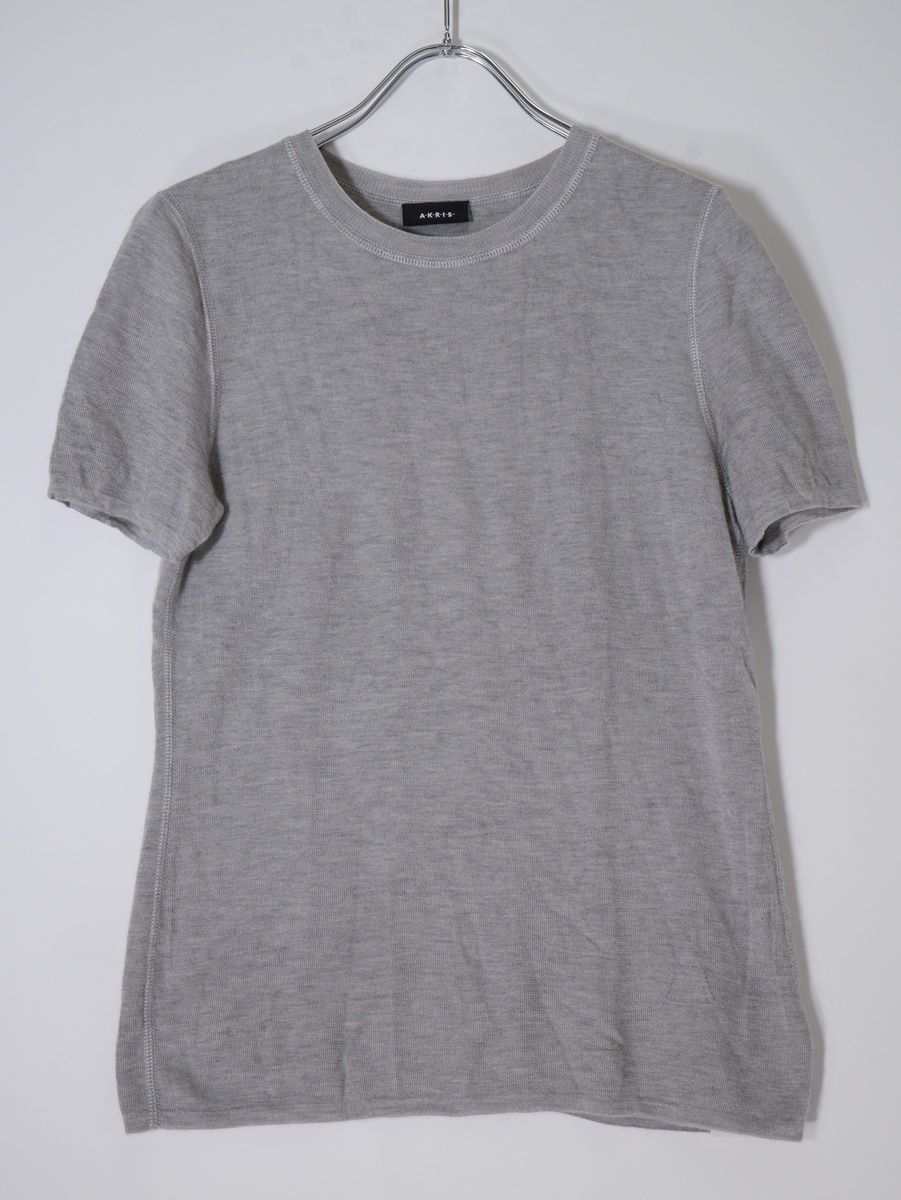 AKRISアクリス カシミヤ70シルク30 半袖ニット[LKNA77835] AKRISアクリス カシミヤ70シルク30 半袖ニット【F38